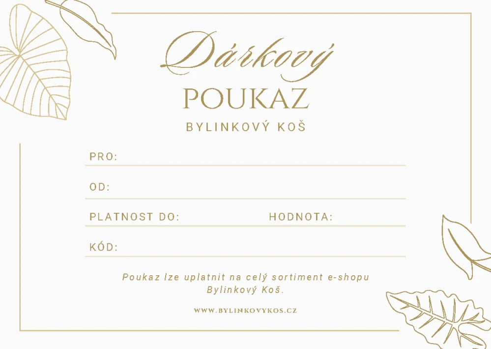 Dárkový poukaz Bylinkového Koše